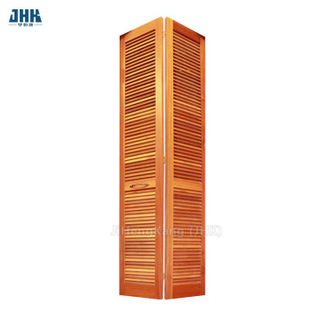 Porte pliante en bois à persiennes Bi-Fold en pin (JHK-B07)