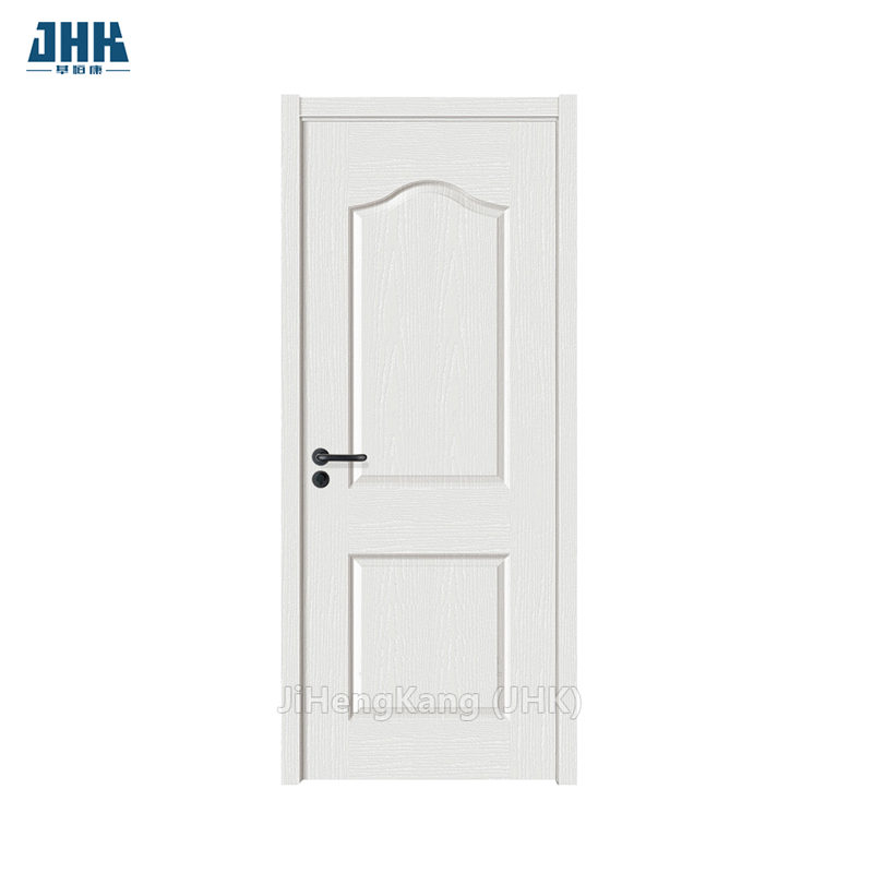 Porte battante en bois MDF à 3 panneaux de style artisan, apprêt blanc, noyau creux, shaker en bois