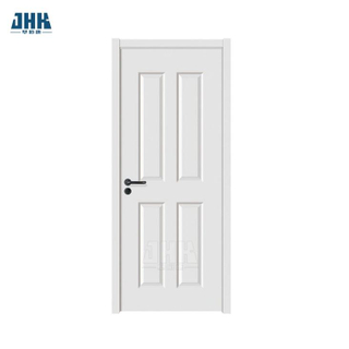 Jhk-004 4 panneaux finis porte intérieure en bois blanc porte d'apprêt blanc
