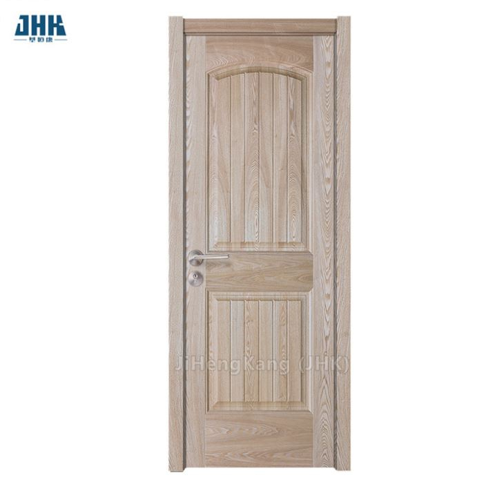 Porte de toilette à 2 panneaux, porte en bois massif Shaker blanche finie