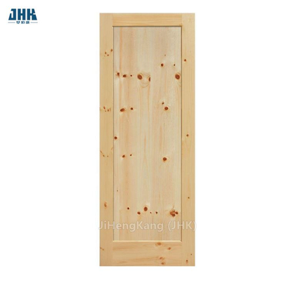 Porte de grange intérieure en bois de pin finition blanche de construction à la maison