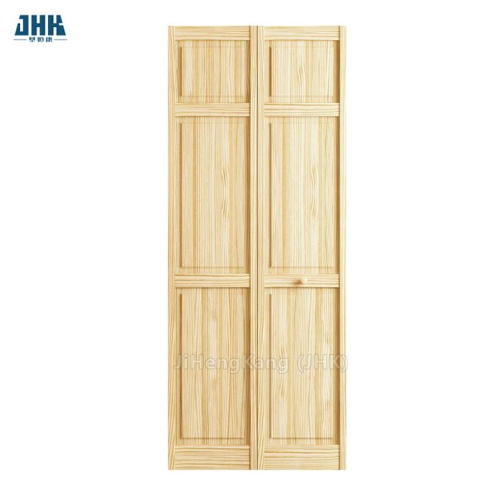 Double porte pliante intérieure en bois blanche Bi-Folding (JHK-B03)
