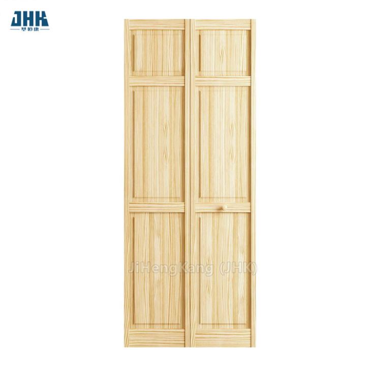 Double porte pliante en bois d'intérieur pliante blanche (JHK-B03)