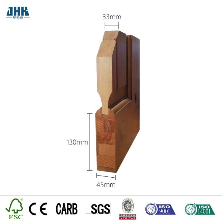 Porte en bois d'aulne de style arc supérieur