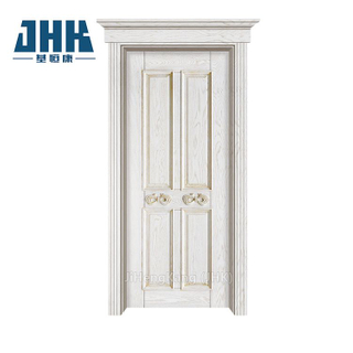 Porte solide ou creuse en bois de verre de laque de couleurs blanches de conception simple