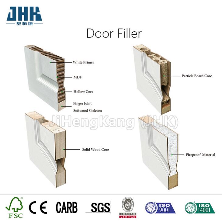 Porte intérieure en bois blanc